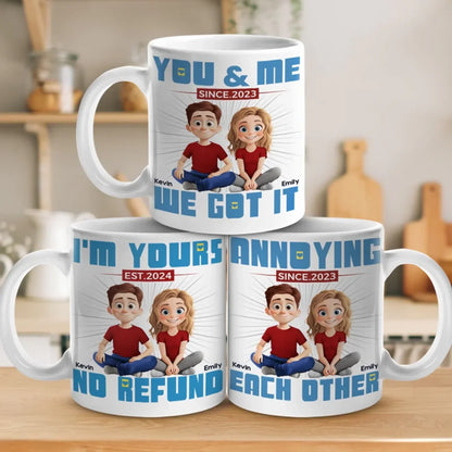 In Your Arms, I'm Home - Couple Personalized Custom Mug - Gift For Husband Wife, Anniversary