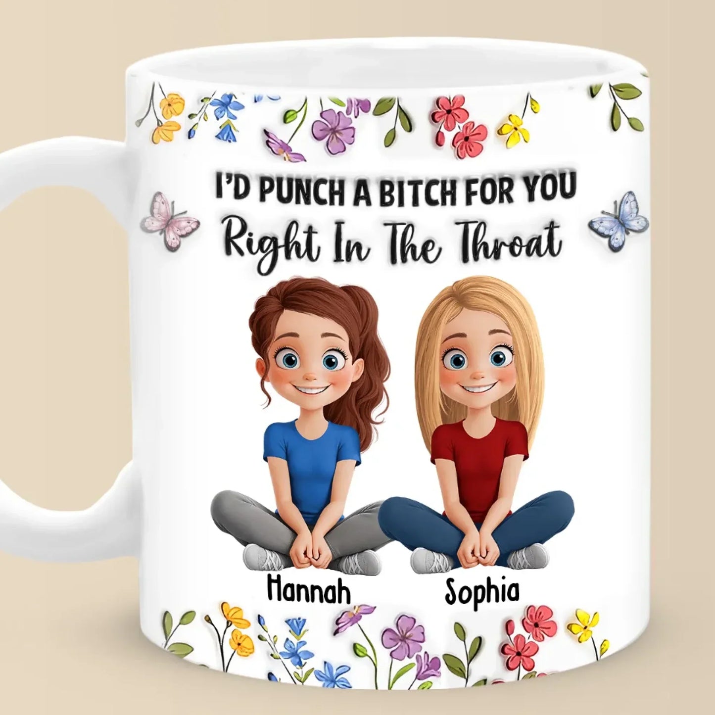 Some Friendships Are Infinite, Like Ours - Bestie Personalized Custom 3D Inflated Effect Printed Mug - Gift For Best Friends, BFF, Sisters