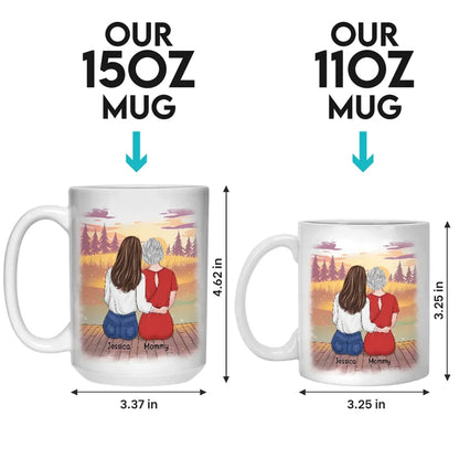 A Bond Built On Laughter, Love - Family Personalized Custom Mug - Gift For Mom, Daughter