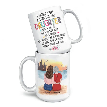 Our Hearts Are Bound Together By Laughter - Family Personalized Custom Mug - Gift For Mom, Daughter