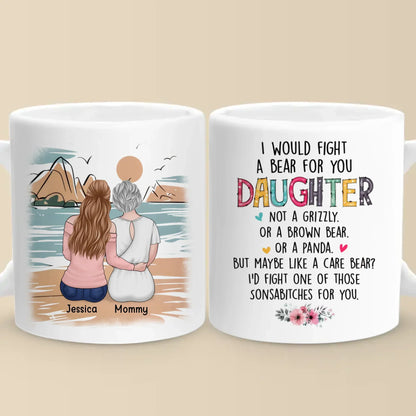 A Mother's Love, A Daughter's Laughter - Family Personalized Custom Mug - Gift For Mom, Daughter