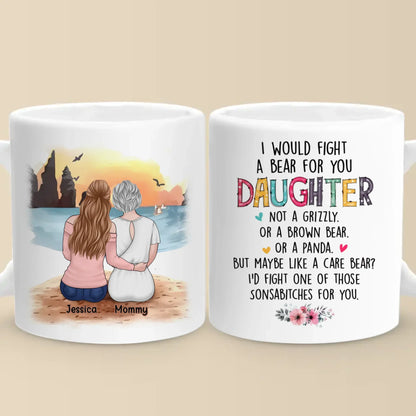 Our Hearts Are Bound Together By Laughter - Family Personalized Custom Mug - Gift For Mom, Daughter
