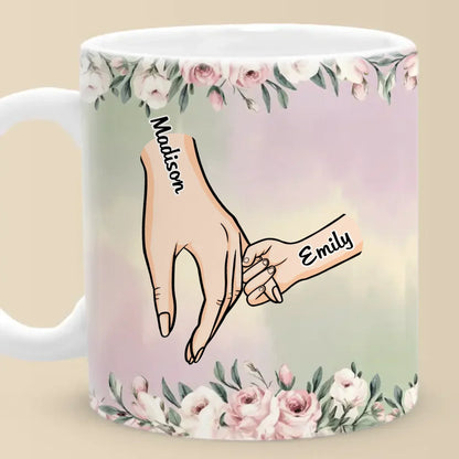 The Love In A Grandmother's Heart - Family Personalized Custom Mug - Gift For Mom, Grandma