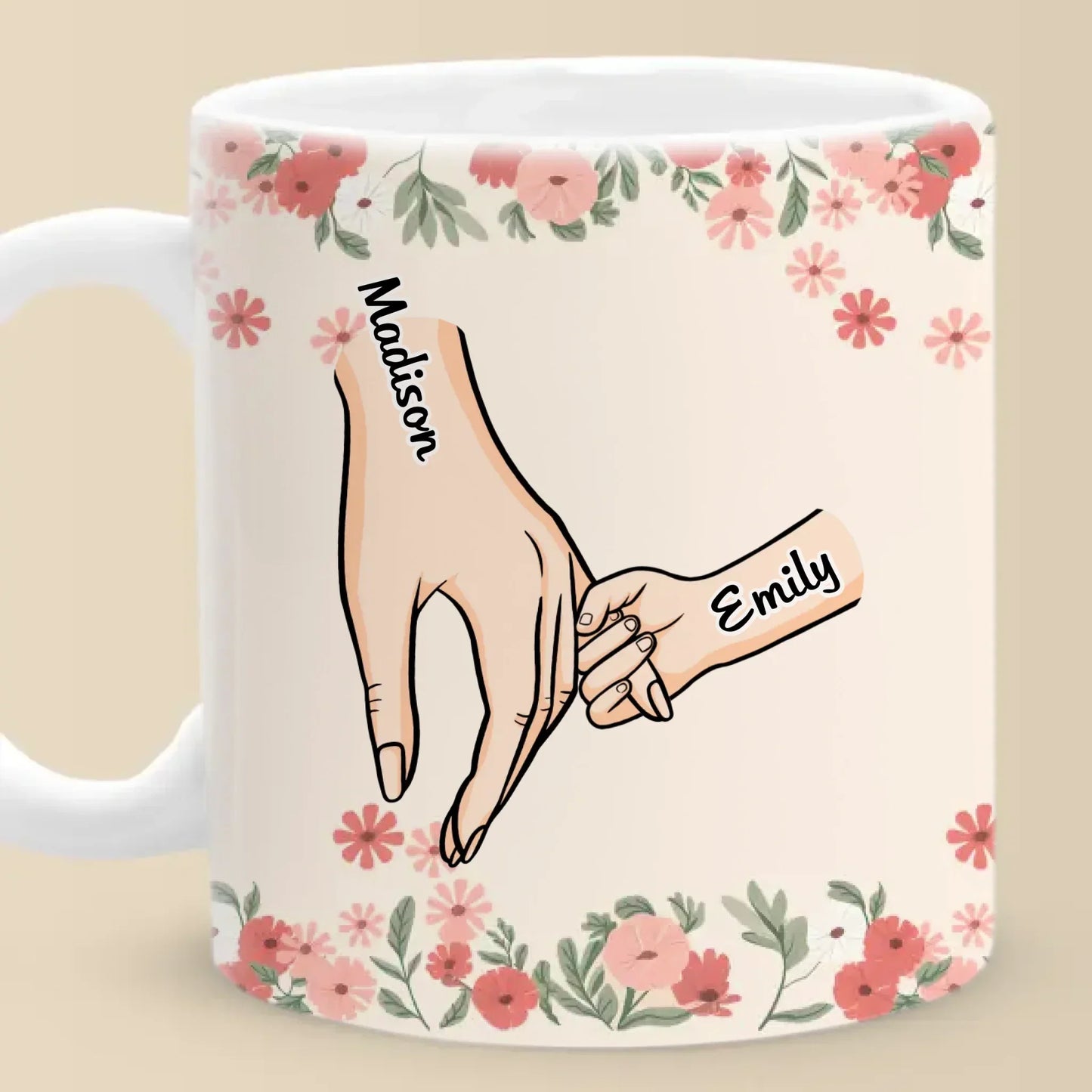 Love In Every Touch - Family Personalized Custom Mug - Gift For Mom, Grandma