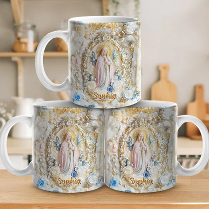Faith And Love, Always - Family Personalized Custom 3D Inflated Effect Printed Mug - Gift For Yourself, Best Friends, Siblings, Family Members