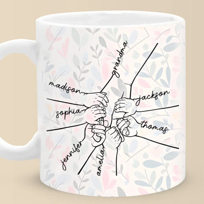 We Can Only Learn To Love By Loving - Family Personalized Custom Mug - Gift For Mom, Grandma