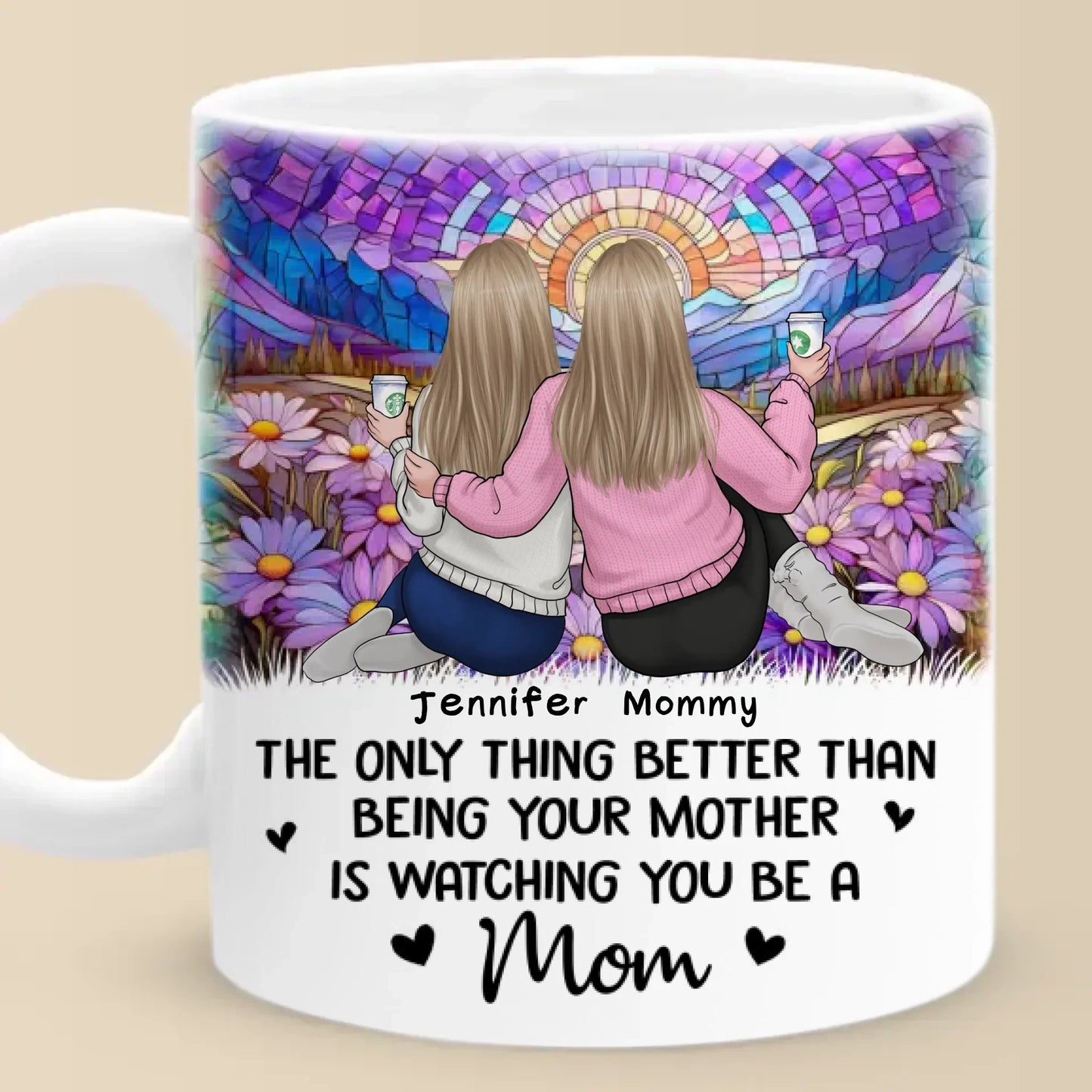 Forever My Baby, Always My Friend - Family Personalized Custom Mug - Mother's Day, Gift For Mom, Daughter