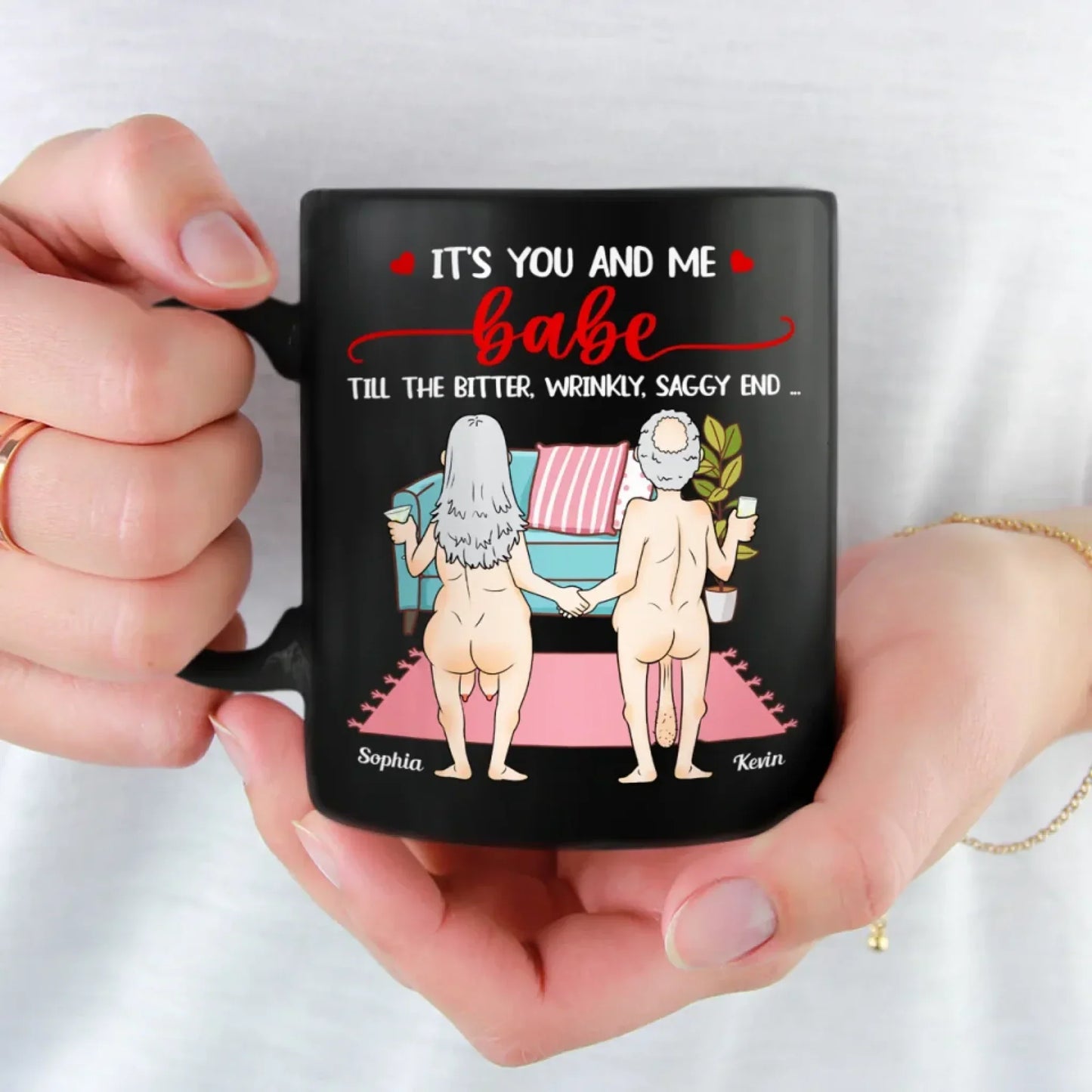 Together Forever - Couple Personalized Custom Black Mug - Gift For Husband Wife, Anniversary
