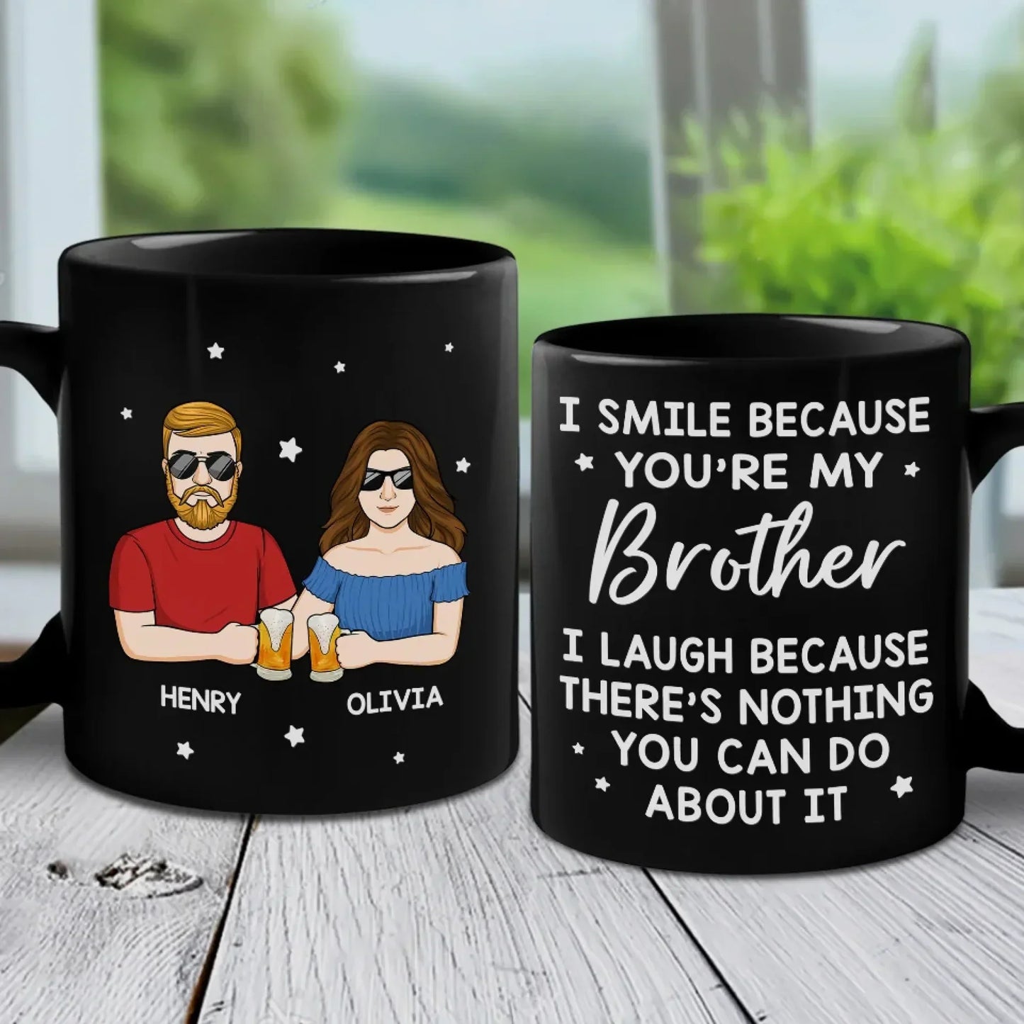 Family Is Our Greatest Blessing - Family Personalized Custom Black Mug - Gift For Family Members
