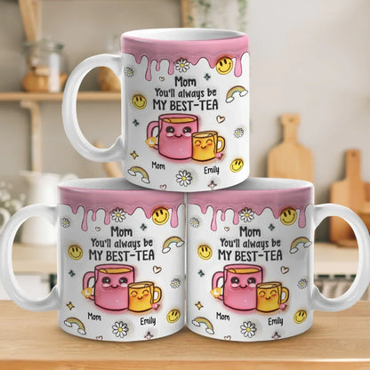 Infinite Love, Unbreakable Bond - Family Personalized Custom 3D Inflated Effect Printed Mug - Gift For Mom, Daughter