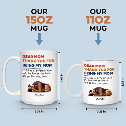 Dog Mom For Life - Dog Personalized Custom Mug - Gift For Pet Owners, Pet Lovers