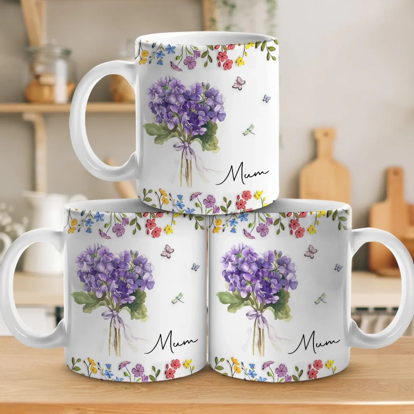 Mom, My First And Forever Love - Family Personalized Custom 3D Inflated Effect Printed Mug - Mother's Day Gift For Mom, Grandma