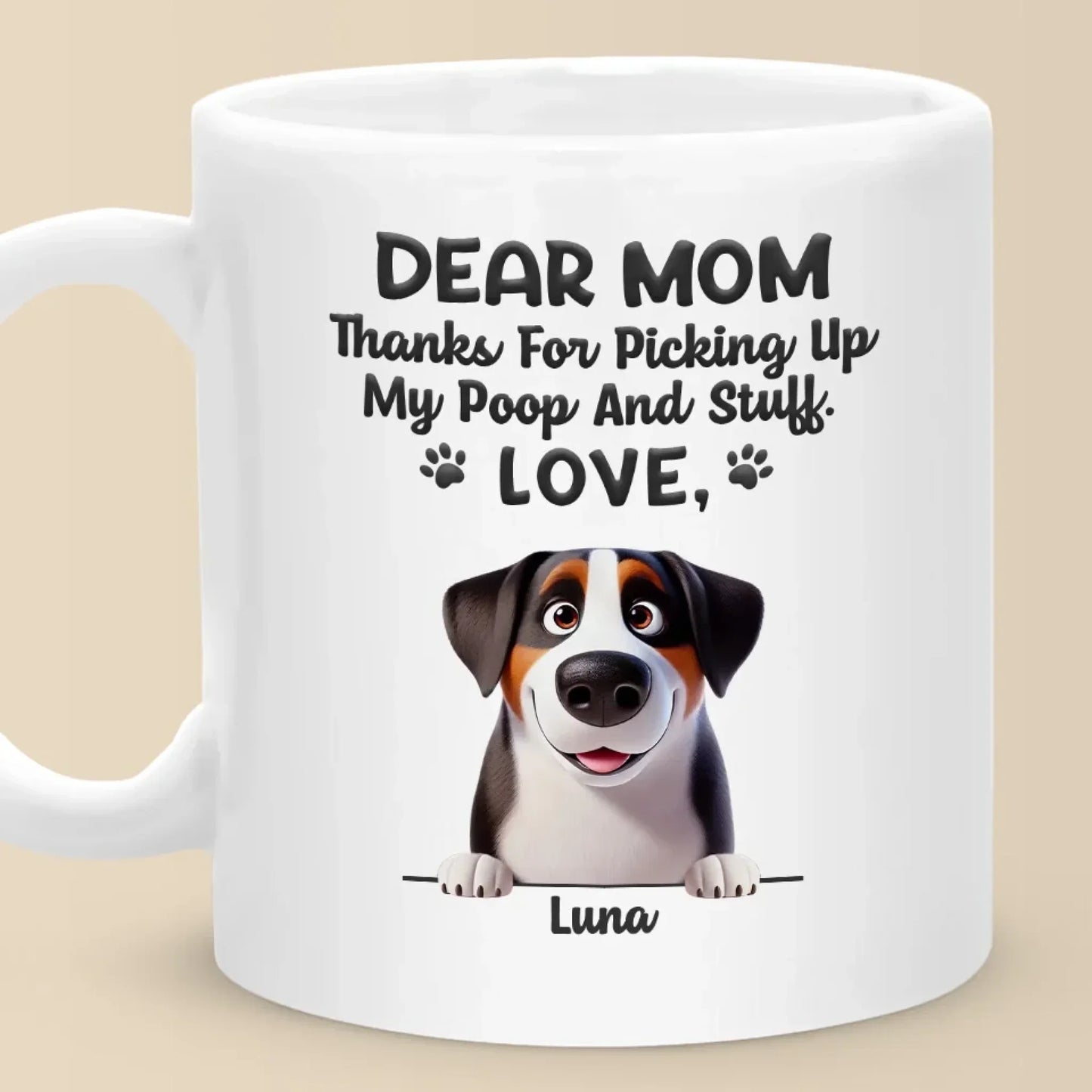 A Special Thanks From Your Fur Baby - Dog Personalized Custom Mug - Gift For Pet Owners, Pet Lovers
