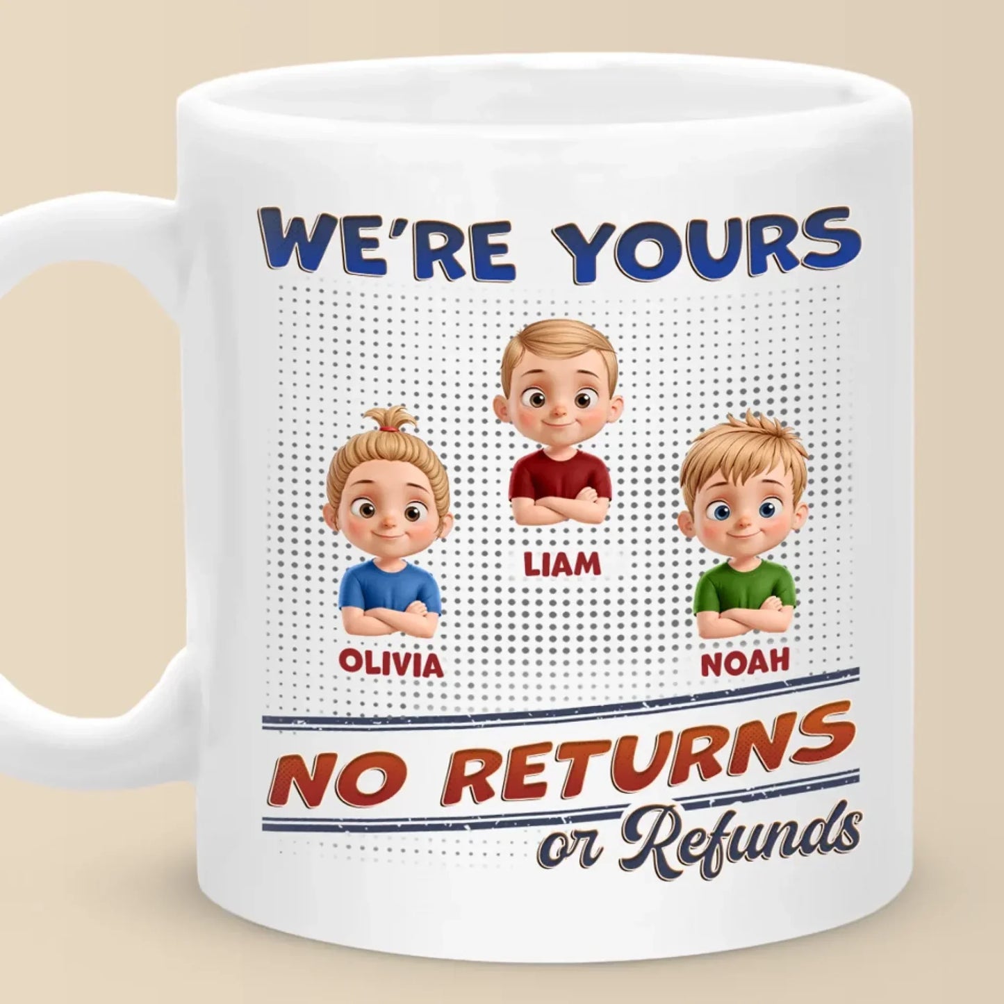 Handpicked With Love, Just For You - Family Personalized Custom Mug - Mother's Day Gift For Mom, Grandma