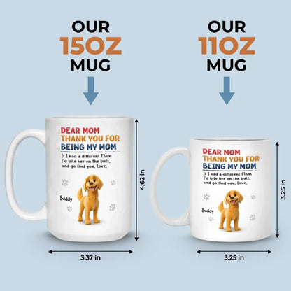Thank You For Being Our Mom - Dog Personalized Custom Mug - Gift For Pet Owners, Pet Lovers