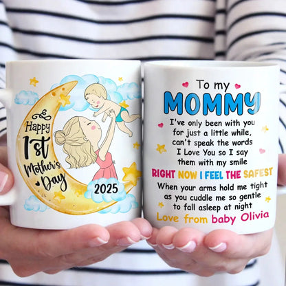 From My Tiny Hands To Your Big Heart - Family Personalized Custom Mug - Mother's Day, Baby Shower Gift, Gift For First Mom