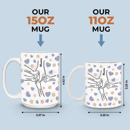 Holding Mama's Love Forever - Family Personalized Custom 3D Inflated Effect Printed Mug - Mother's Day Gift For Mom, Grandma