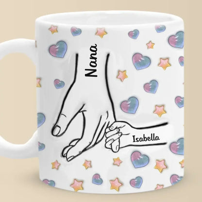Holding Mama's Love Forever - Family Personalized Custom 3D Inflated Effect Printed Mug - Mother's Day Gift For Mom, Grandma