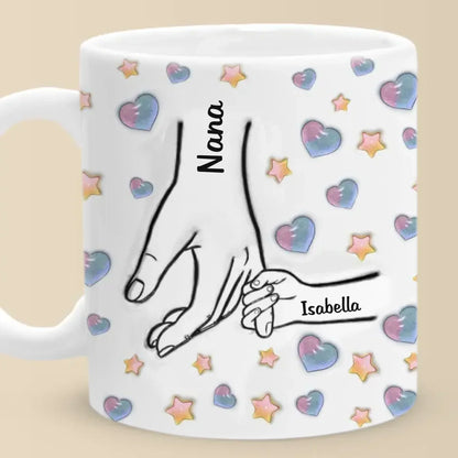 Holding Mama's Love Forever - Family Personalized Custom 3D Inflated Effect Printed Mug - Mother's Day Gift For Mom, Grandma