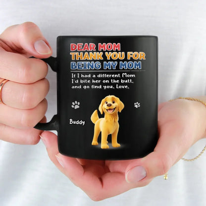 I Woof You, Now Gimme Treats - Dog Personalized Custom Black Mug - Gift For Pet Owners, Pet Lovers