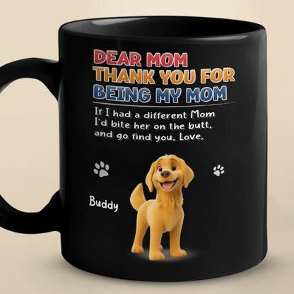 I Woof You, Now Gimme Treats - Dog Personalized Custom Black Mug - Gift For Pet Owners, Pet Lovers