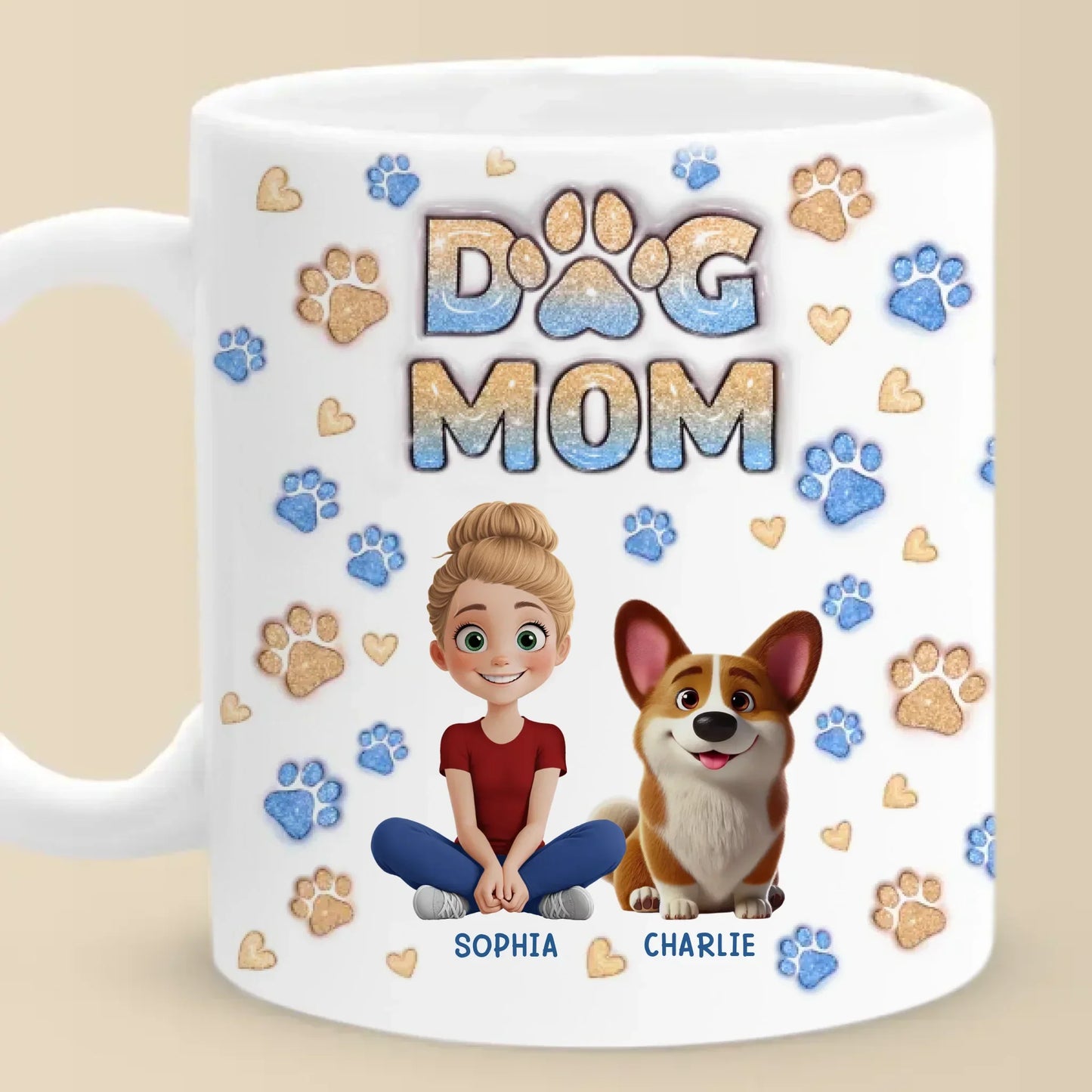 Home Is Where The Fur Sticks To Everything - Dog & Cat Personalized Custom 3D Inflated Effect Printed Mug - Gift For Pet Owners, Pet Lovers