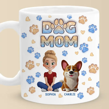 Home Is Where The Fur Sticks To Everything - Dog & Cat Personalized Custom 3D Inflated Effect Printed Mug - Gift For Pet Owners, Pet Lovers