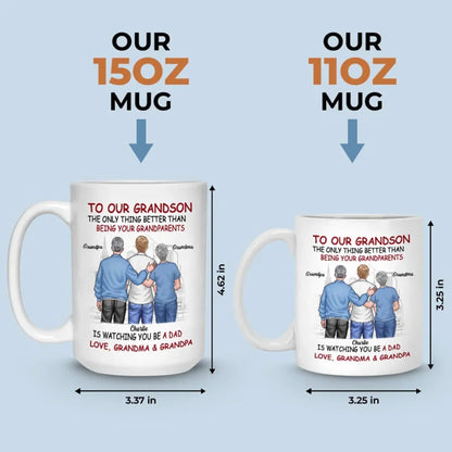 A Bond That Time Can't Break - Family Personalized Custom Mug - Father's Day, Gift For Son