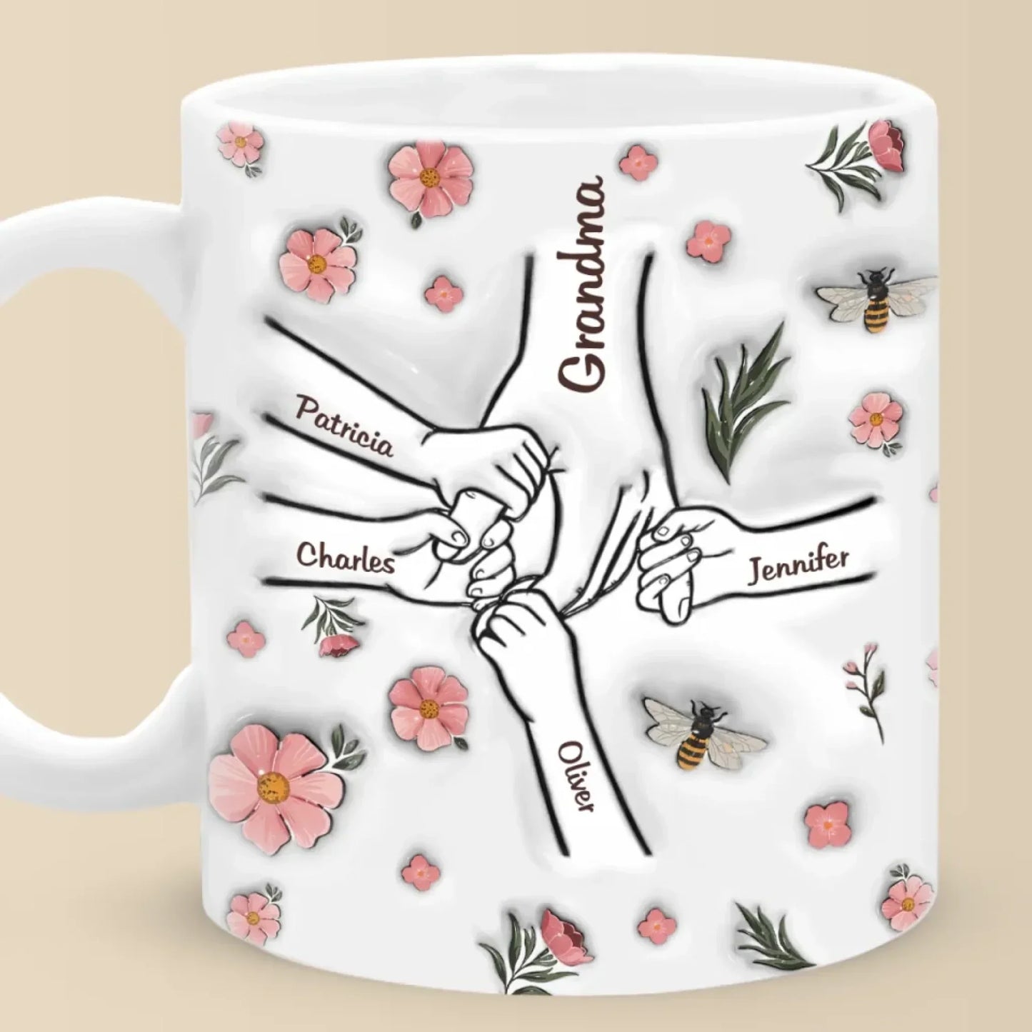 Grandma Makes Every Moment Special - Family Personalized Custom 3D Inflated Effect Printed Mug - Mother's Day, Gift For Mom, Grandma