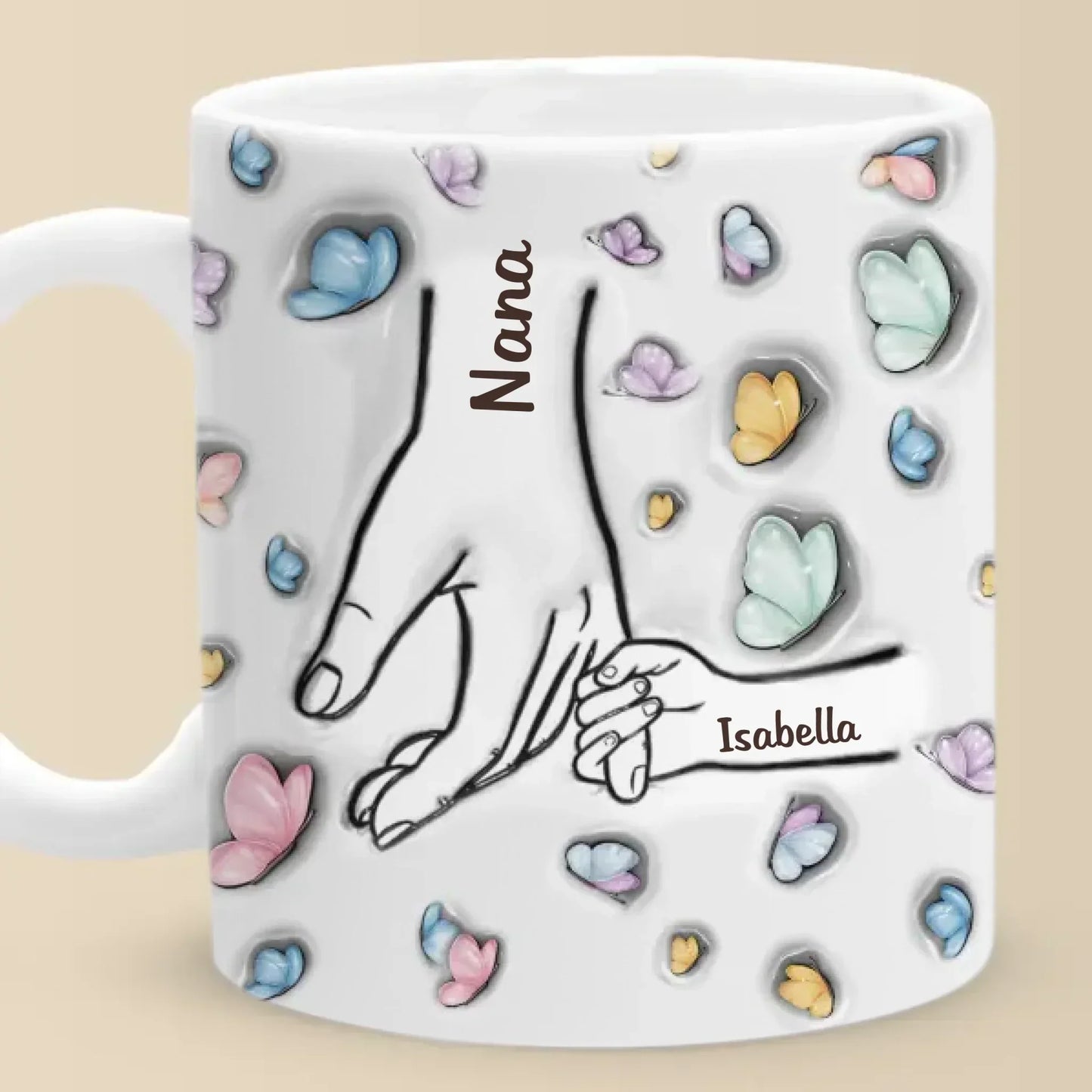 Grandma Makes Life Sweeter - Family Personalized Custom 3D Inflated Effect Printed Mug - Mother's Day, Gift For Mom, Grandma