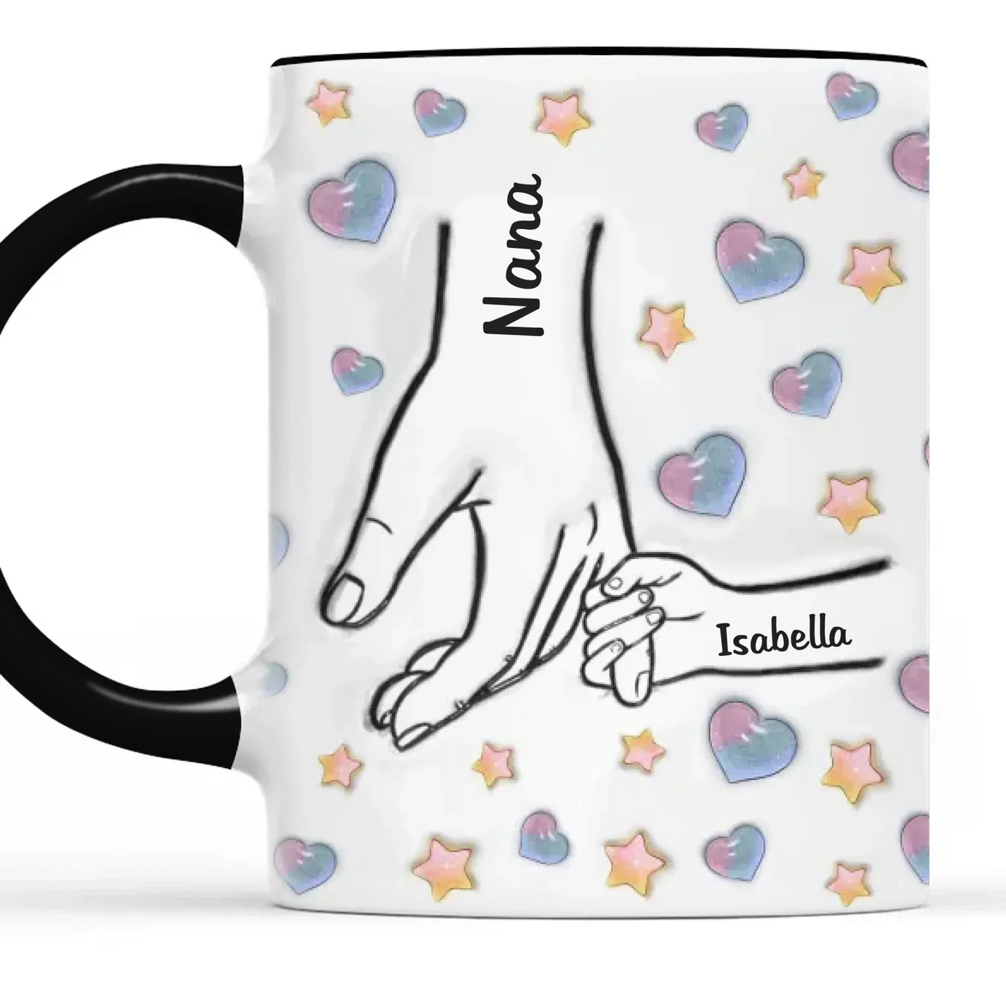 Holding Mama's Love Forever - Family Personalized Custom 3D Inflated Effect Printed Mug - Mother's Day Gift For Mom, Grandma