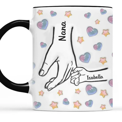 Holding Mama's Love Forever - Family Personalized Custom 3D Inflated Effect Printed Mug - Mother's Day Gift For Mom, Grandma