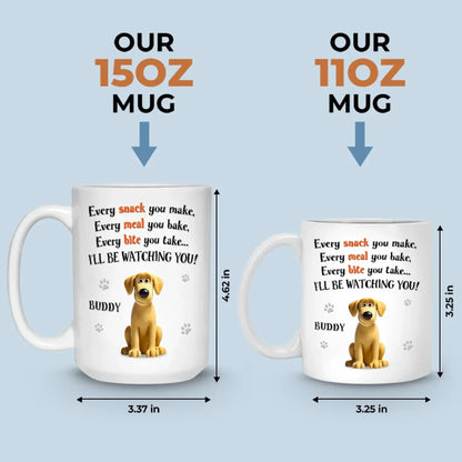Can't Eat Alone With Us Around - Dog Personalized Custom Mug - Gift For Pet Owners, Pet Lovers