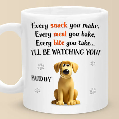Can't Eat Alone With Us Around - Dog Personalized Custom Mug - Gift For Pet Owners, Pet Lovers