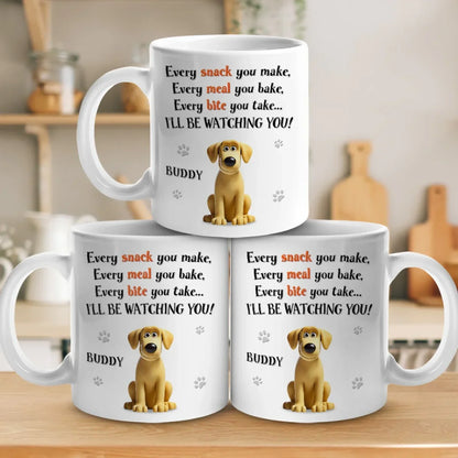 Can't Eat Alone With Us Around - Dog Personalized Custom Mug - Gift For Pet Owners, Pet Lovers