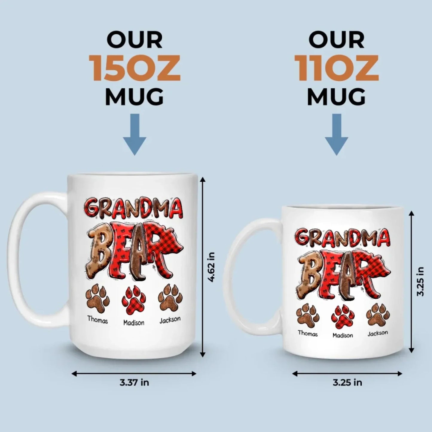 Grandma's Love Is Unbearable - Family Personalized Custom Mug - Mother's Day, Gift For Mom, Grandma