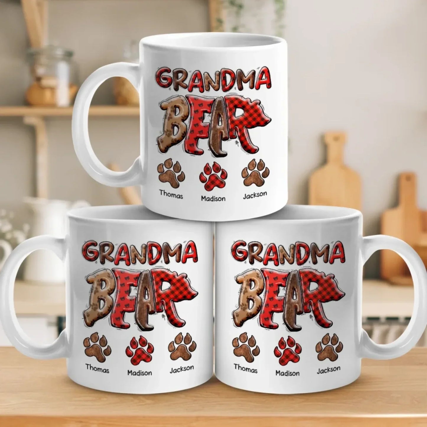 Grandma's Love Is Unbearable - Family Personalized Custom Mug - Mother's Day, Gift For Mom, Grandma