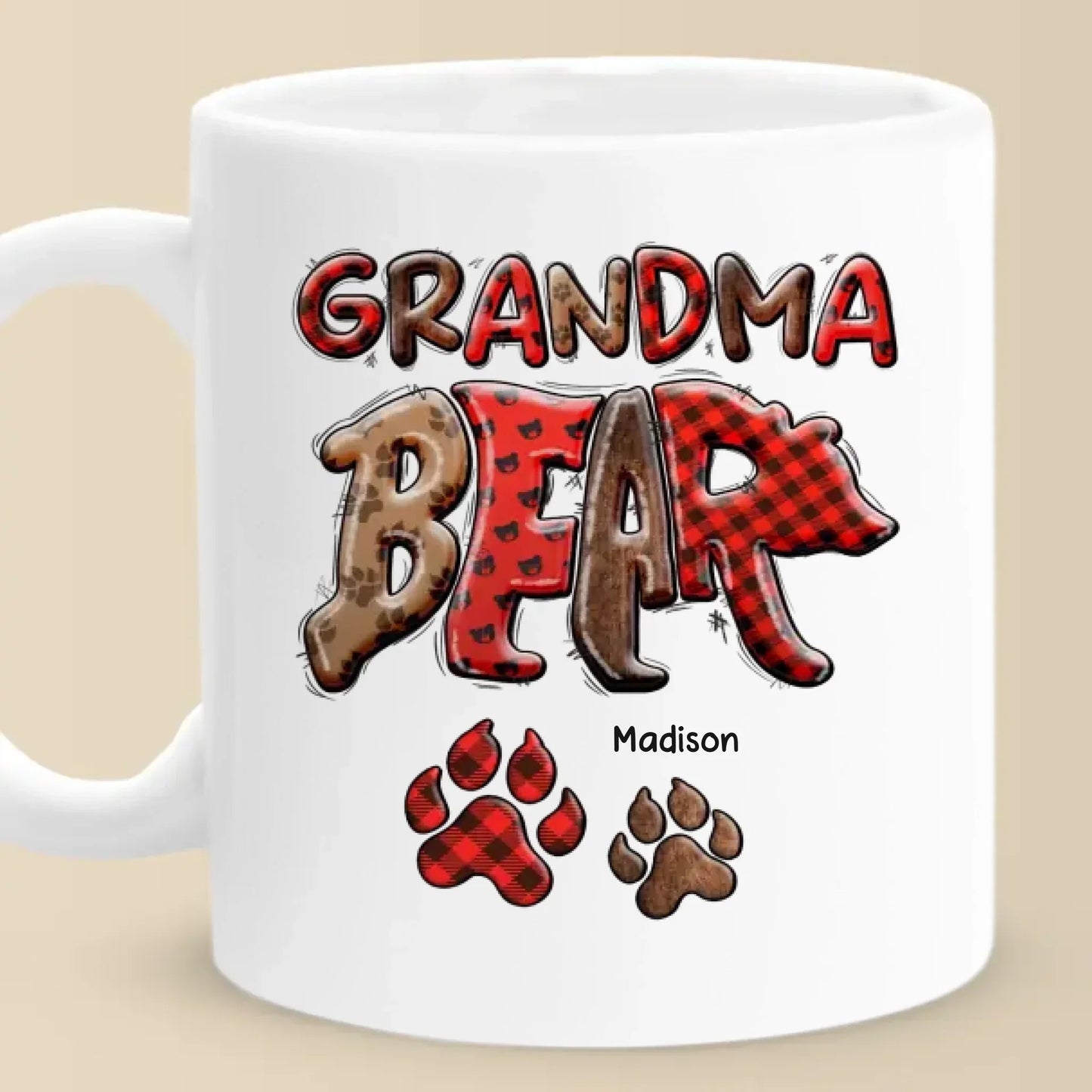 Grandma's Love Is Unbearable - Family Personalized Custom Mug - Mother's Day, Gift For Mom, Grandma