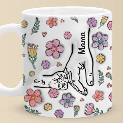 The Most Beautiful Flowers Bloom In A Mother's Love - Family Personalized Custom 3D Inflated Effect Printed Mug - Mother's Day, Gift For Mom, Grandma
