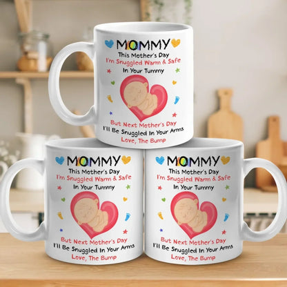 Mommy, You're My First Home - Family Personalized Custom Mug - Mother's Day, Baby Shower Gift, Gift For First Mom, Newborn Baby