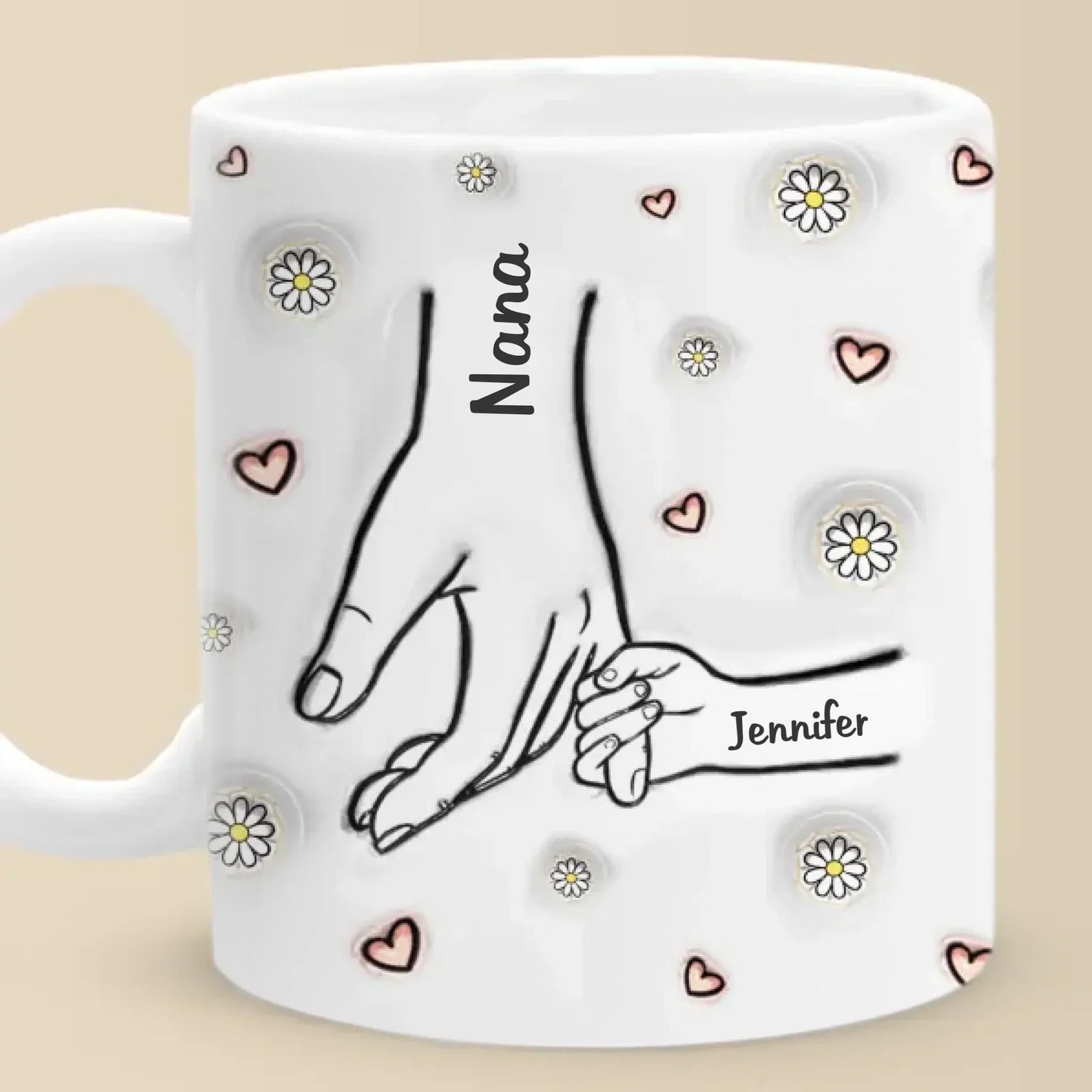 Mom, You Make Us Whole - Family Personalized Custom 3D Inflated Effect Printed Mug - Mother's Day, Gift For Mom, Grandma