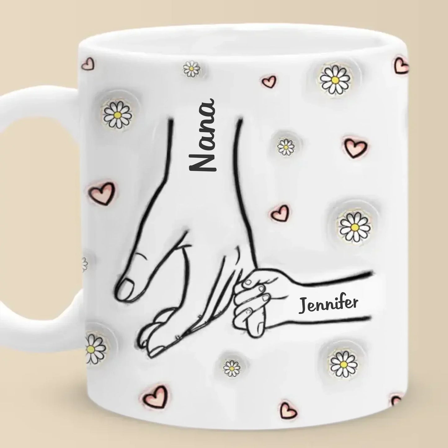 Mom, You Make Us Whole - Family Personalized Custom 3D Inflated Effect Printed Mug - Mother's Day, Gift For Mom, Grandma