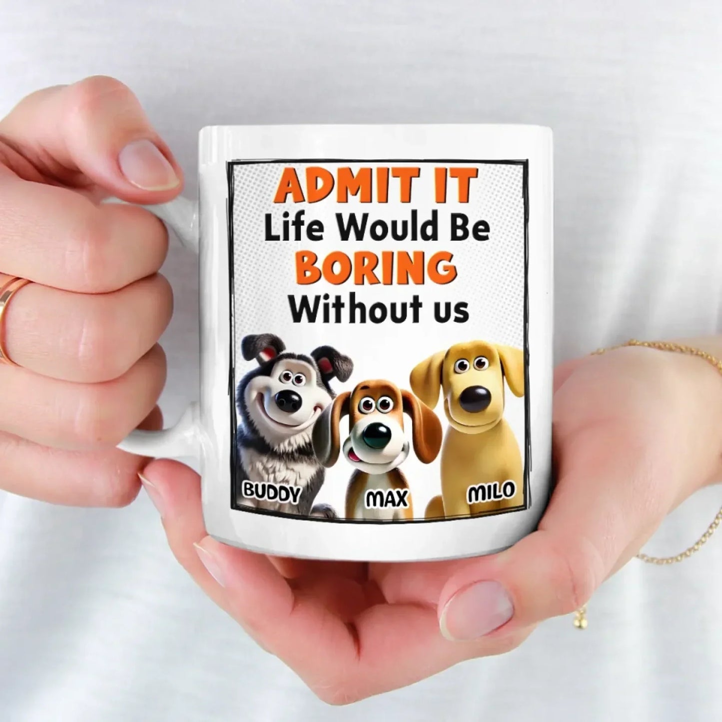 Admit It, We're The Main Characters - Dog Personalized Custom Mug - Gift For Pet Owners, Pet Lovers