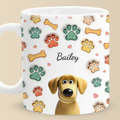 Made Of Love, Fur And A Whole Lot Of Treats - Dog Personalized Custom 3D Inflated Effect Printed Mug - Gift For Pet Owners, Pet Lovers