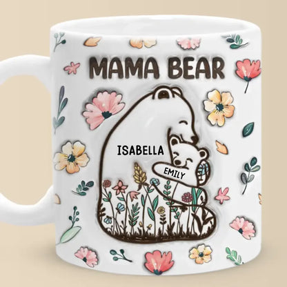 Always Snuggled In Mama Bear's Love - Family Personalized Custom 3D Inflated Effect Printed Mug - Mother's Day, Gift For Mom, Grandma