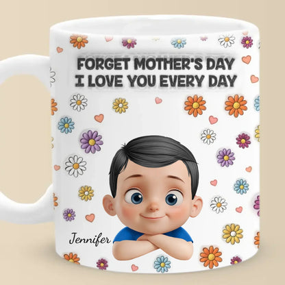Mom, Our Love Is Endless - Family Personalized Custom 3D Inflated Effect Printed Mug - Mother's Day, Gift For Mom, Grandma