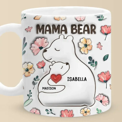Love You Beary Much, Mama - Family Personalized Custom 3D Inflated Effect Printed Mug - Mother's Day, Gift For Mom, Grandma