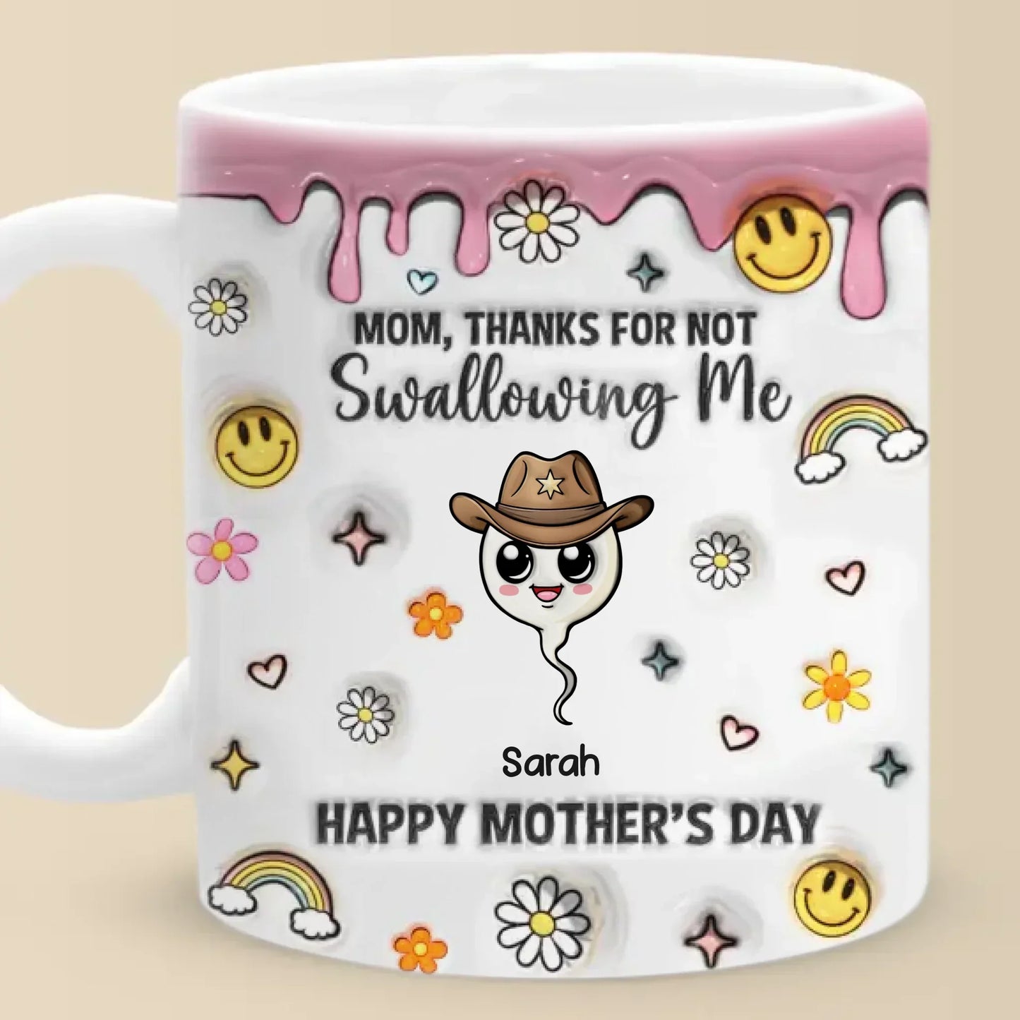 Thanks For Choosing Motherhood - Family Personalized Custom 3D Inflated Effect Printed Mug - Mother's Day, Gift For Mom