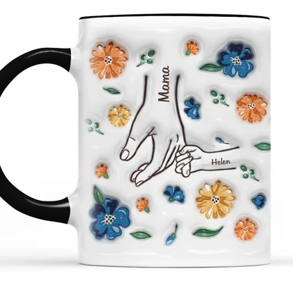 Mom Holds Our Hearts Together - Family Personalized Custom 3D Inflated Effect Printed Mug - New Arrival, Mother's Day, Gift For Mom, Grandma