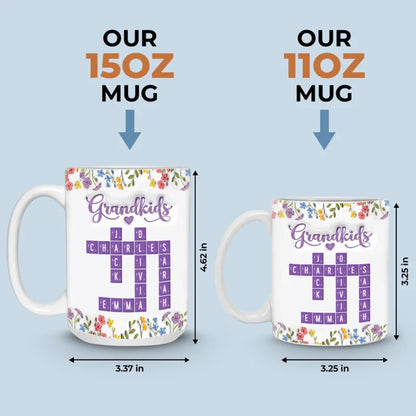 Love Stitched In Every Name - Family Personalized Custom 3D Inflated Effect Printed Mug - Mother's Day, Gift For Mom, Grandma